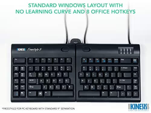 Kinesis Gaming Freestyle2 Wired Ergonomic Split Gaming Keyboard image