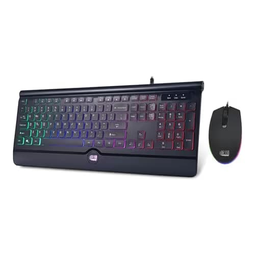 Adesso AKB-137CB RGB Wired Gaming Keyboard With Optical Mouse image