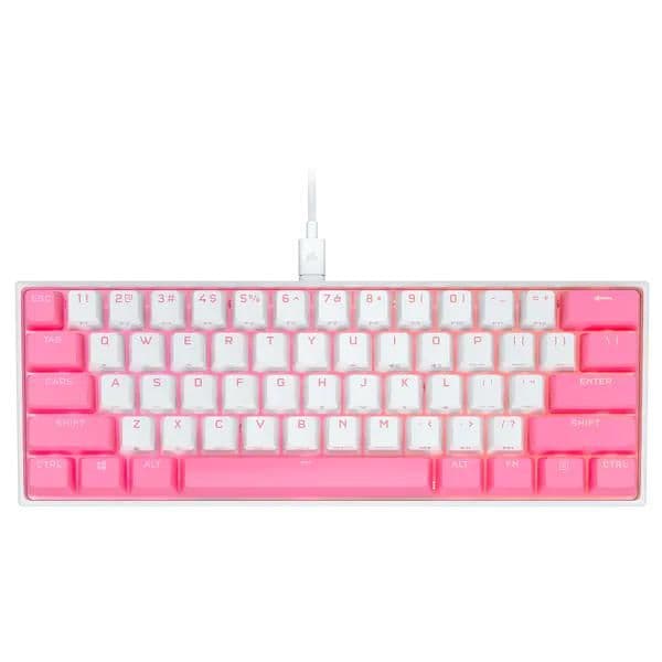 Corsair K65 RGB MINI BUBBLEGUM POP Cherry MX Speed Silver Wired Gaming Keyboard main image