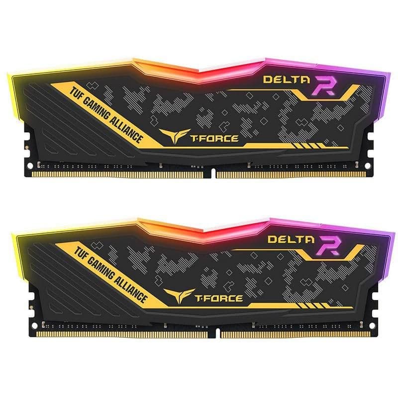 TEAMGROUP T-Force Delta TUF Gaming Alliance Black / Gold DDR4-3200 CL16 16GB (2x8GB) image