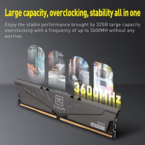 TEAMGROUP T-Create Expert Gray DDR4-3200 CL16 64GB (2x32GB) image