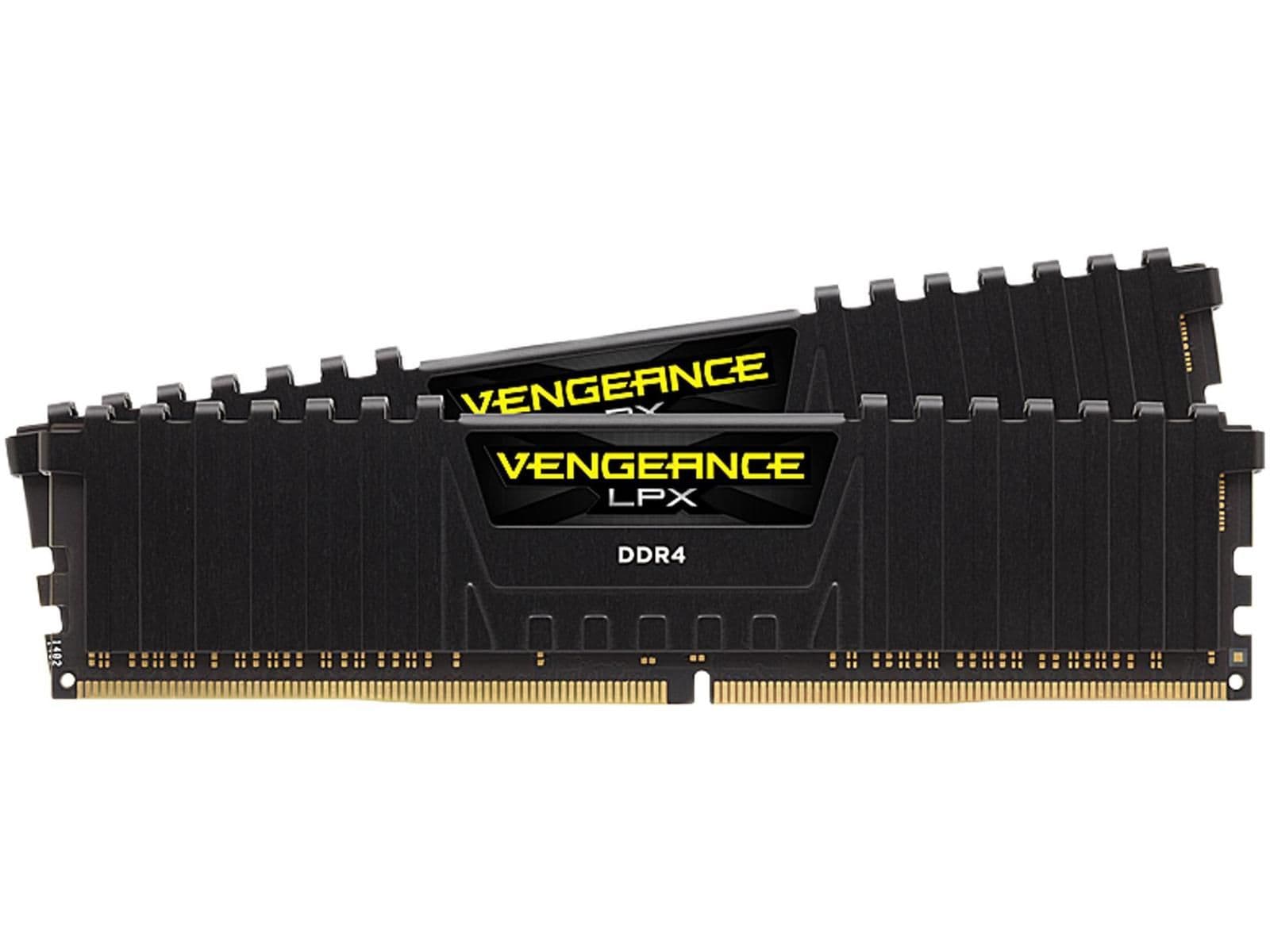 Corsair Vengeance LPX Black / Yellow DDR4-3200 CL16 32GB (2x16GB) image