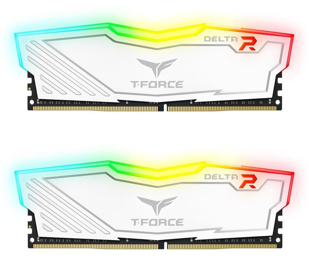 TEAMGROUP T-Force Delta RGB DDR4-2400 CL15 16GB (2x8GB) WHITE image