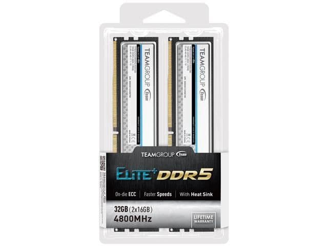 TEAMGROUP Elite Plus Silver DDR5-4800 CL40 32GB (2x16GB) image