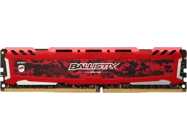 Crucial Ballistix Sport LT Red / Black DDR4-3200 CL16 16GB (1x16GB) image