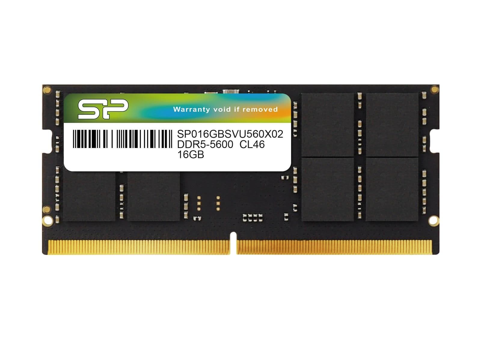 Silicon Power SP016GBSVU560F02 Black DDR5-5600 SODIMM CL46 16GB (1x16GB) main image