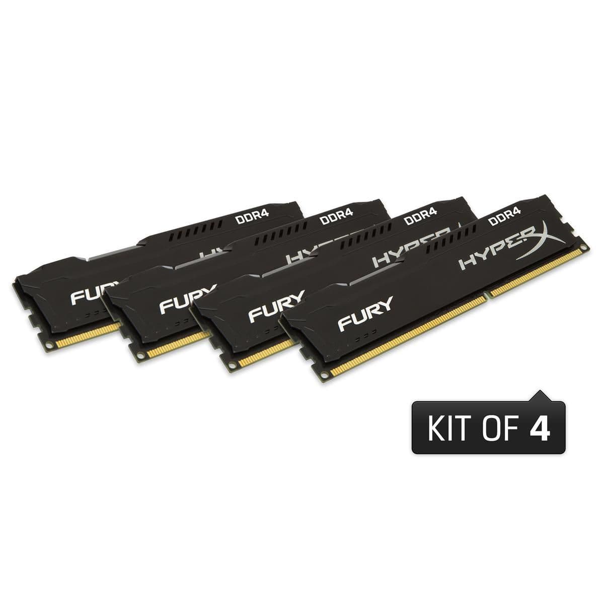 Kingston HyperX Fury Black / Silver DDR4-2400 CL15 16GB (4x4GB) image