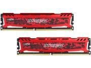 Crucial Ballistix Sport LT Black / Red DDR4-2400 CL16 16GB (2x8GB) image