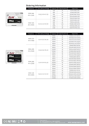 TEAMGROUP Elite Black DDR4-3200 CL22 64GB (2x32GB) image