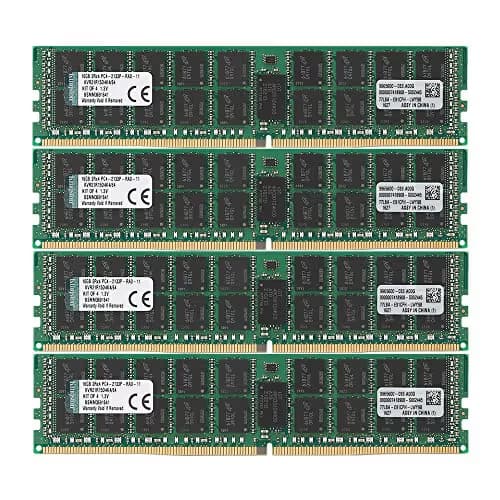 Kingston KVR21R15D4K4/64 Registered Black / Green DDR4-2133 CL15 64GB (4x16GB) image