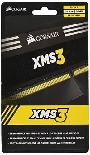 Corsair XMS3 Black / Silver DDR3-1600 CL9 16GB (2x8GB) image