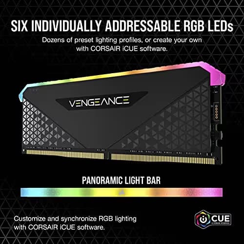 Corsair Vengeance RGB RS Black DDR4-3600 CL18 8GB (1x8GB) image