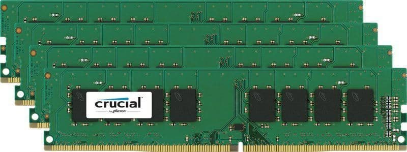 Crucial CT4K4G4DFS8213 Black / Green DDR4-2133 CL15 16GB (4x4GB) image