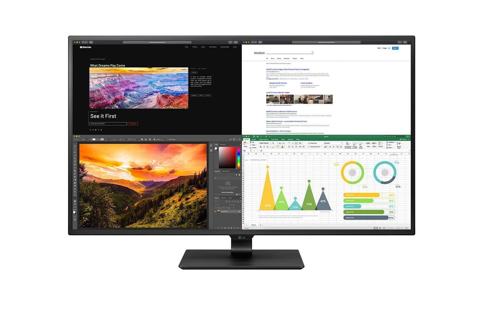 LG 43UN700-B 42.5" 4K 60Hz IPS Monitor main image