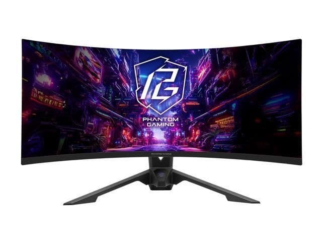 ASRock Phantom Gaming PG34QRT3A 34" 3440x1440 180Hz VA Curved Monitor image