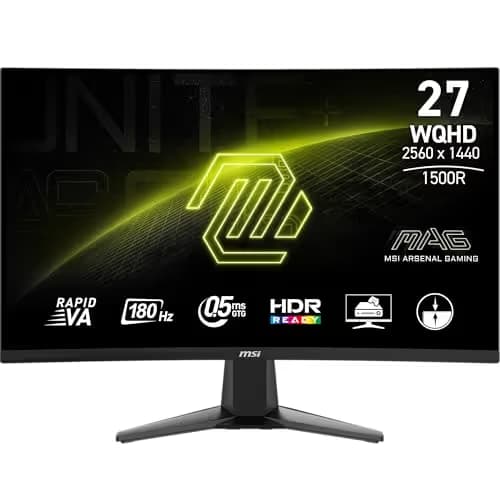 MSI MAG 27CQ6PF 27" 1440p 180Hz VA Curved Monitor image