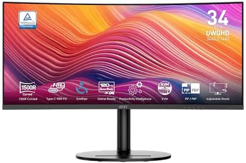 MSI Modern MD342CQP 34" 3440x1440 120Hz VA Curved Monitor main image