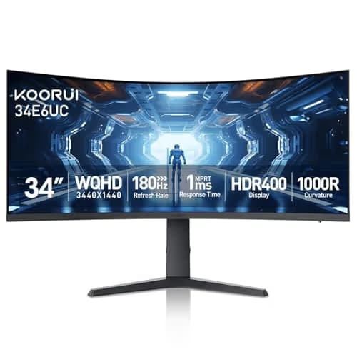 KOORUI 34E6UC 34" 3440x1440 165Hz VA Curved Monitor image