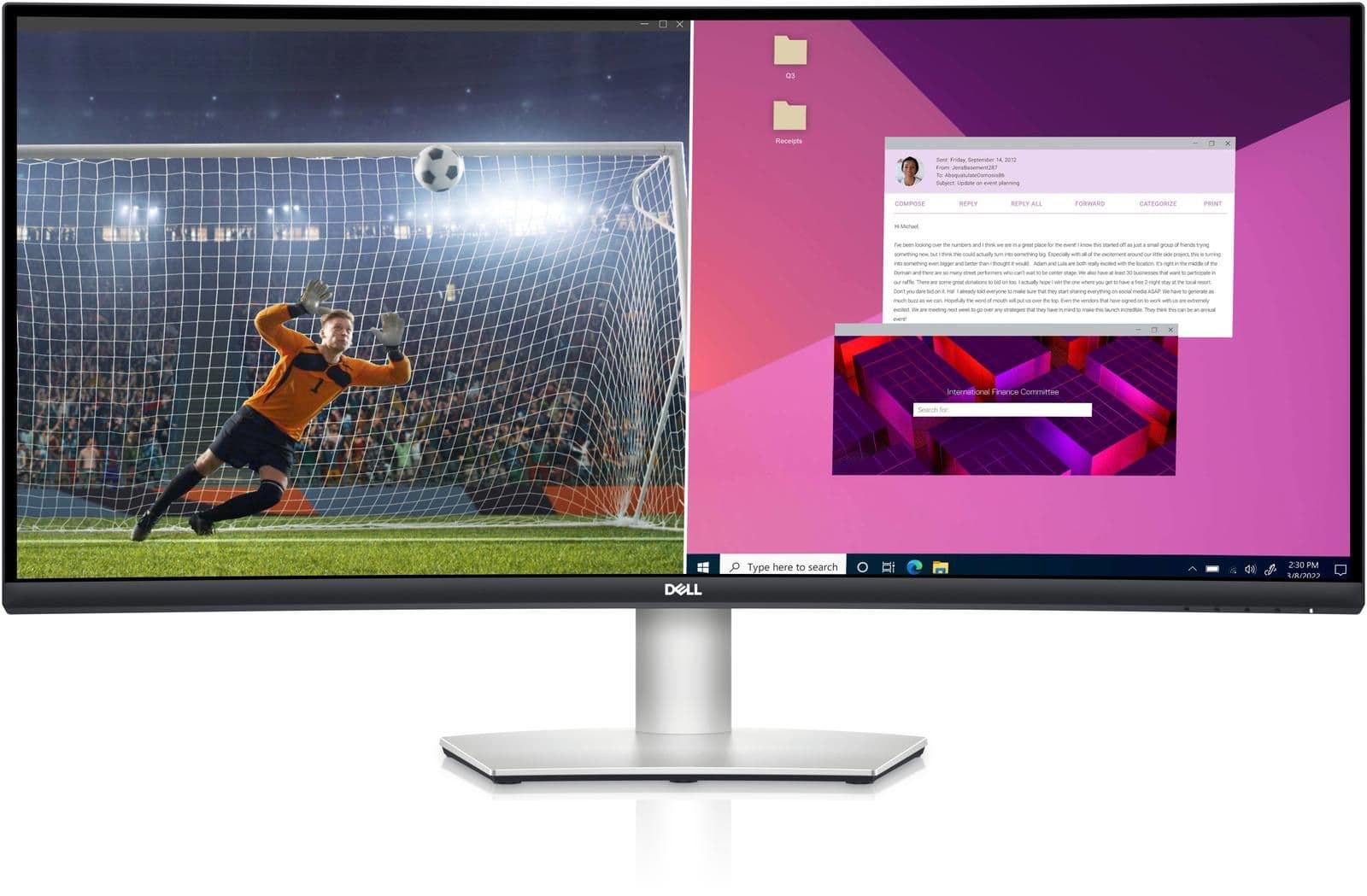 Dell S3423DWC 34" 3440x1440 100Hz VA Curved Monitor main image