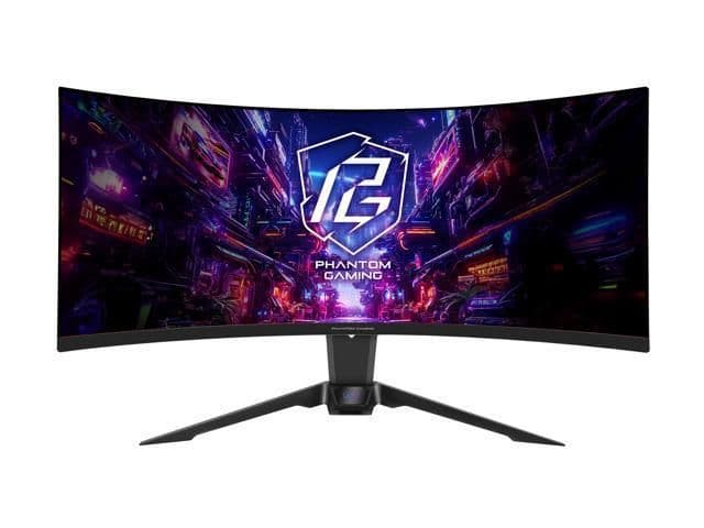 ASRock Phantom Gaming PG34QRT2B 34" 1440p 180Hz VA Curved Monitor image