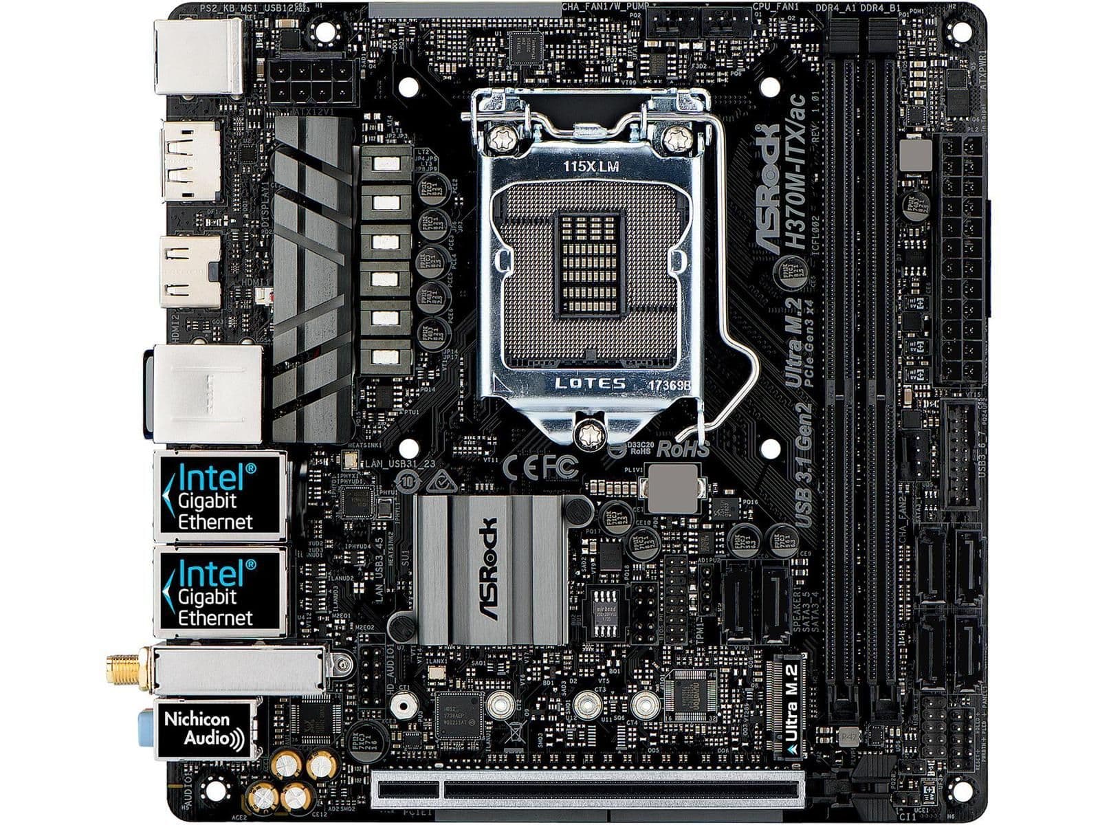 ASRock H370 M-ITX/ac LGA1151 DDR4 Mini ITX main image