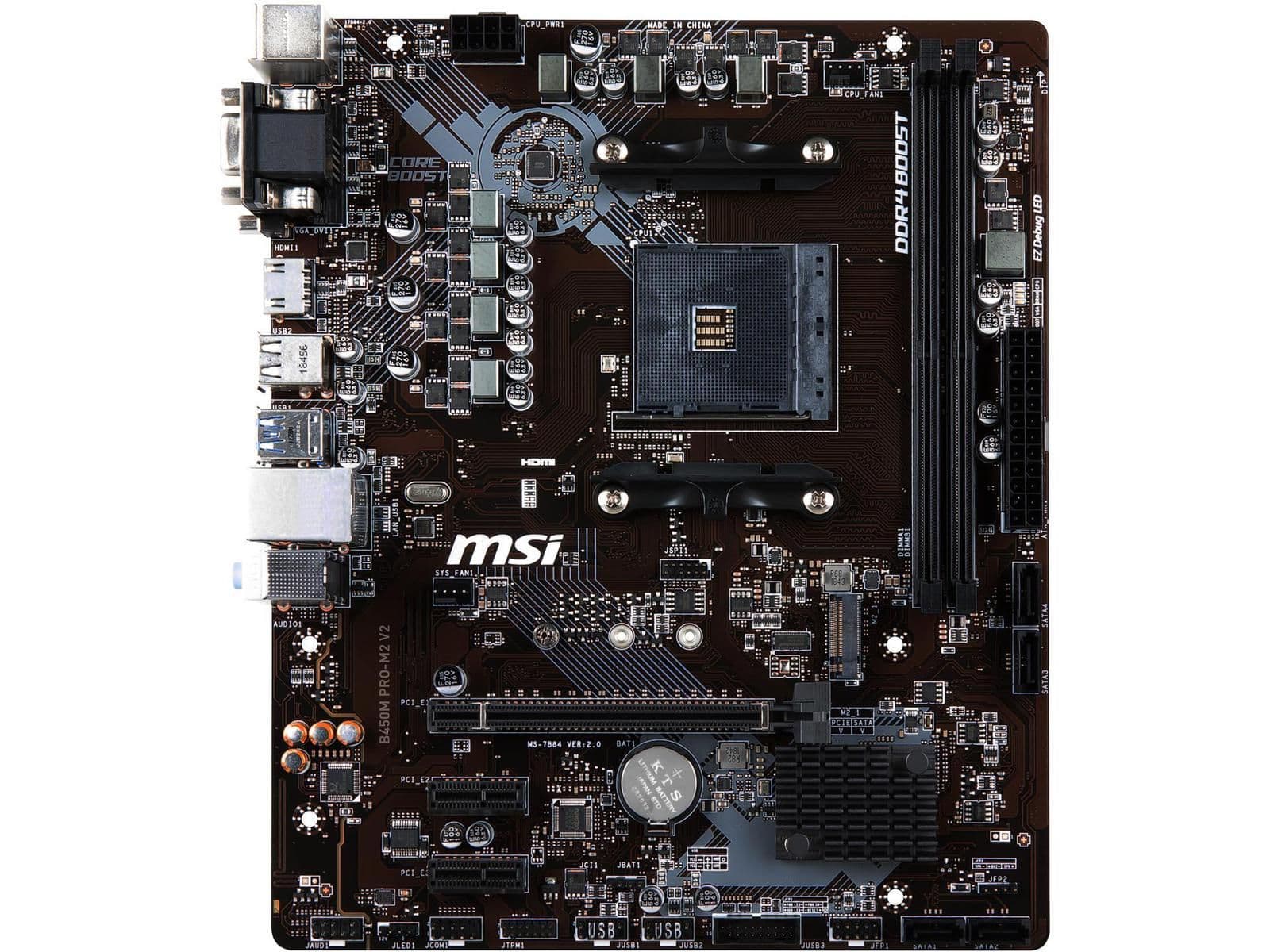 MSI B450M PRO-M2 V2 AM4 DDR4 Micro ATX image