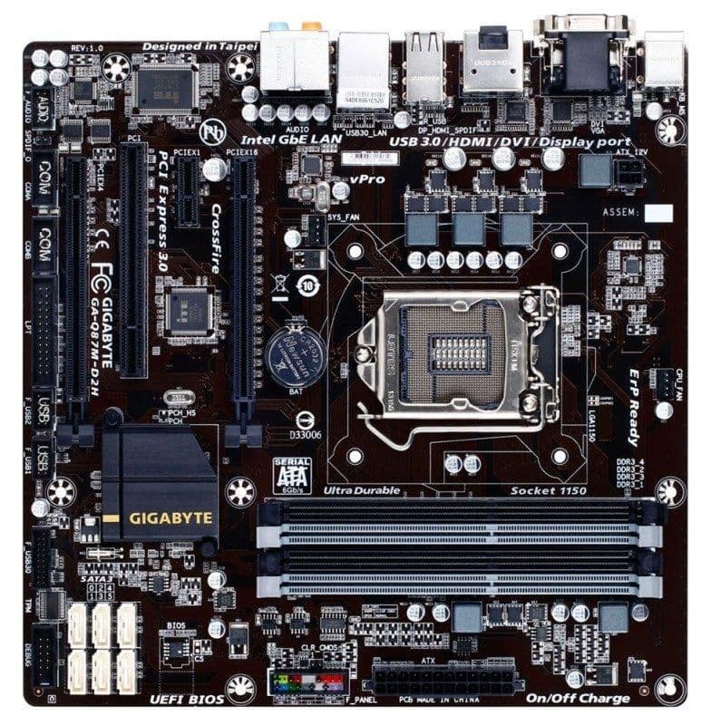 Gigabyte Q87 GA-Q87M-D2H LGA1150 DDR3 Micro ATX image