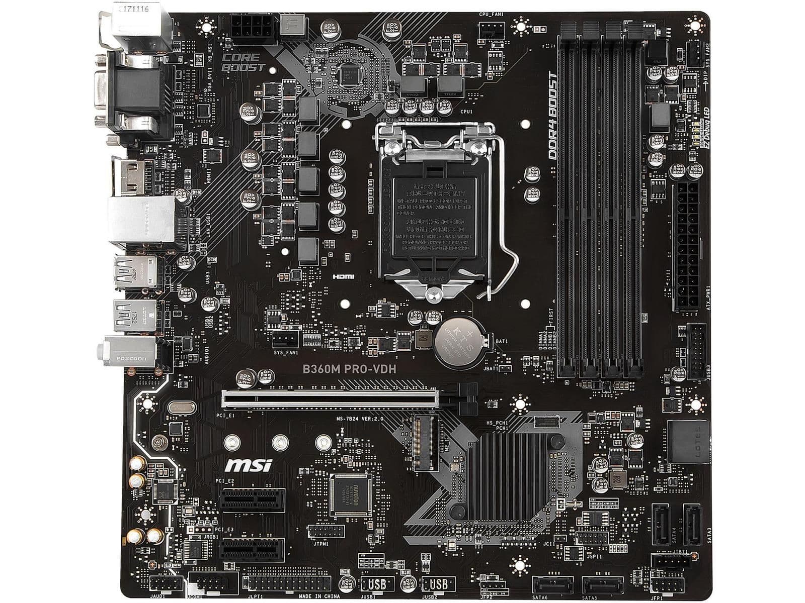 MSI B360 B360M PRO-VDH LGA1151 DDR4 Micro ATX main image