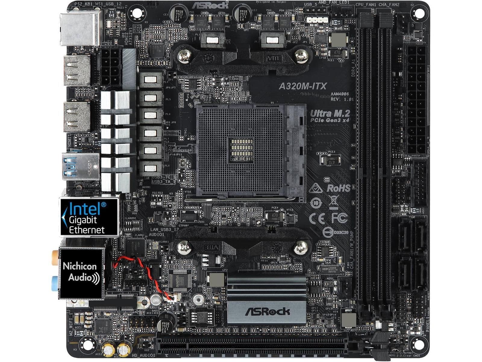 ASRock A320 M-ITX AM4 DDR4 Mini ITX image