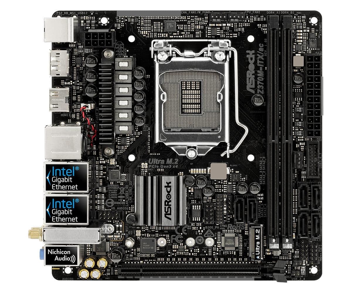 ASRock Z370 M-ITX/ac LGA1151 DDR4 Mini ITX image