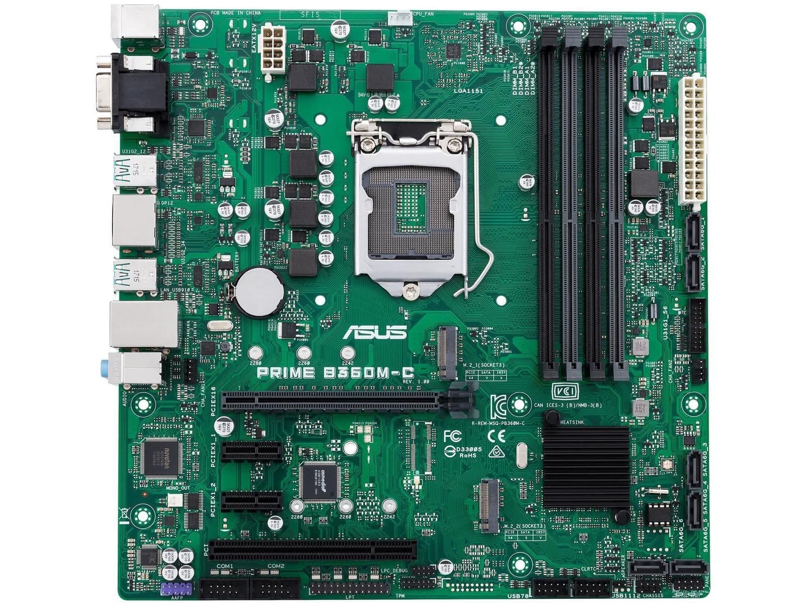 Asus B360 PRIME B360M-C/CSM LGA1151 DDR4 Micro ATX main image