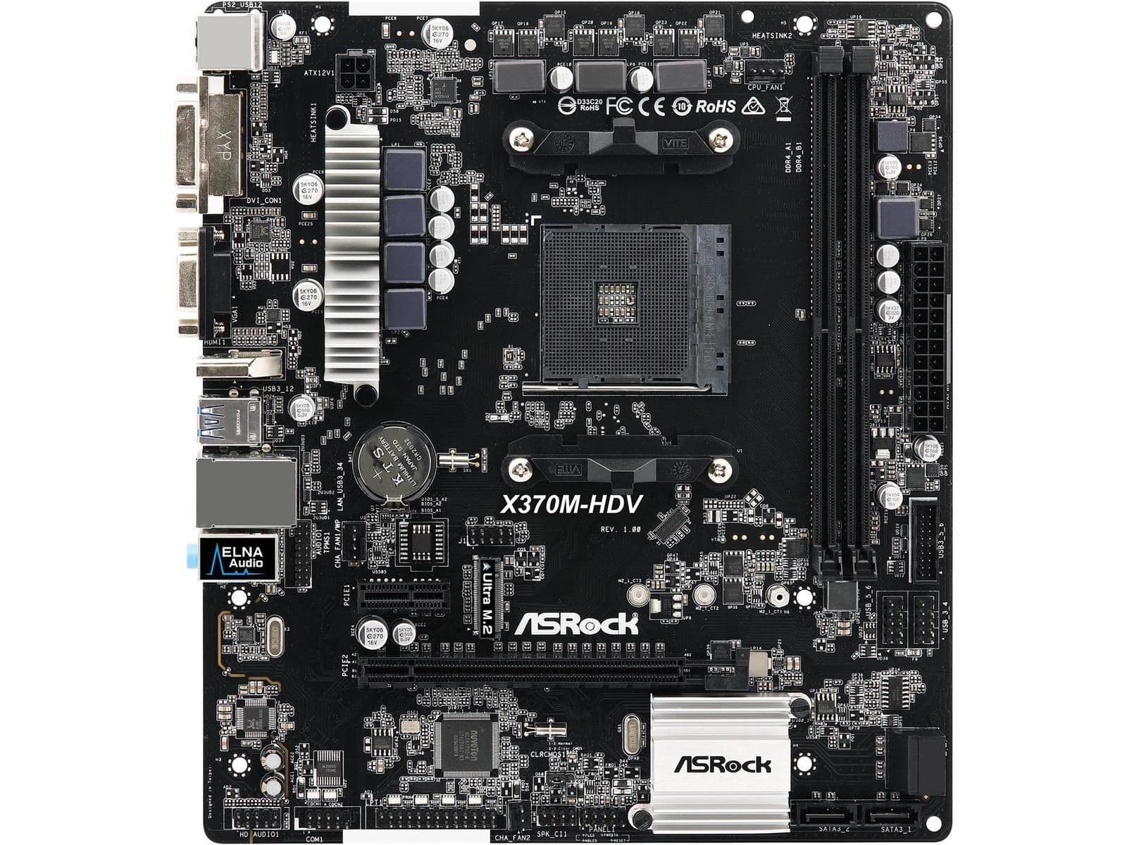 ASRock X370 M-HDV AM4 DDR4 Micro ATX main image