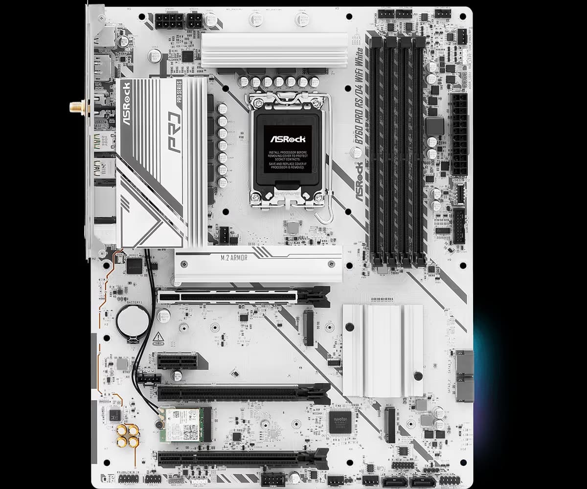 ASRock B760 Pro RS/D4 WiFi White LGA1700 DDR4 ATX image