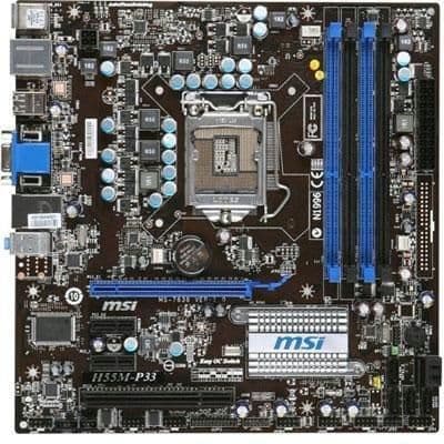 MSI H55 M-P33 LGA1156 DDR3 Micro ATX main image