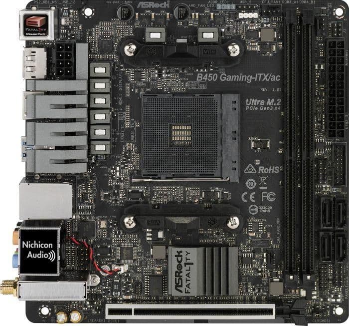 ASRock B450 Fatal1ty Gaming-ITX/ac AM4 DDR4 Mini ITX main image