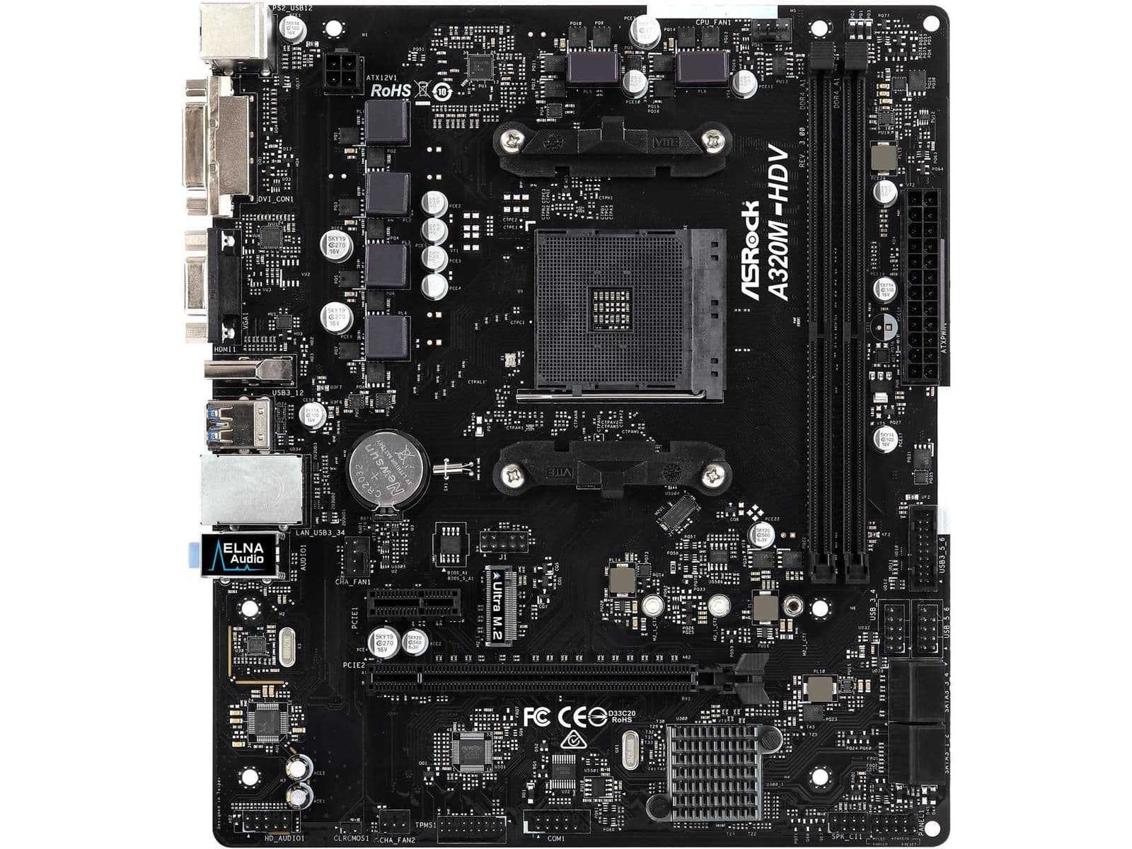 ASRock A320 M-HDV R3.0 AM4 DDR4 Micro ATX main image