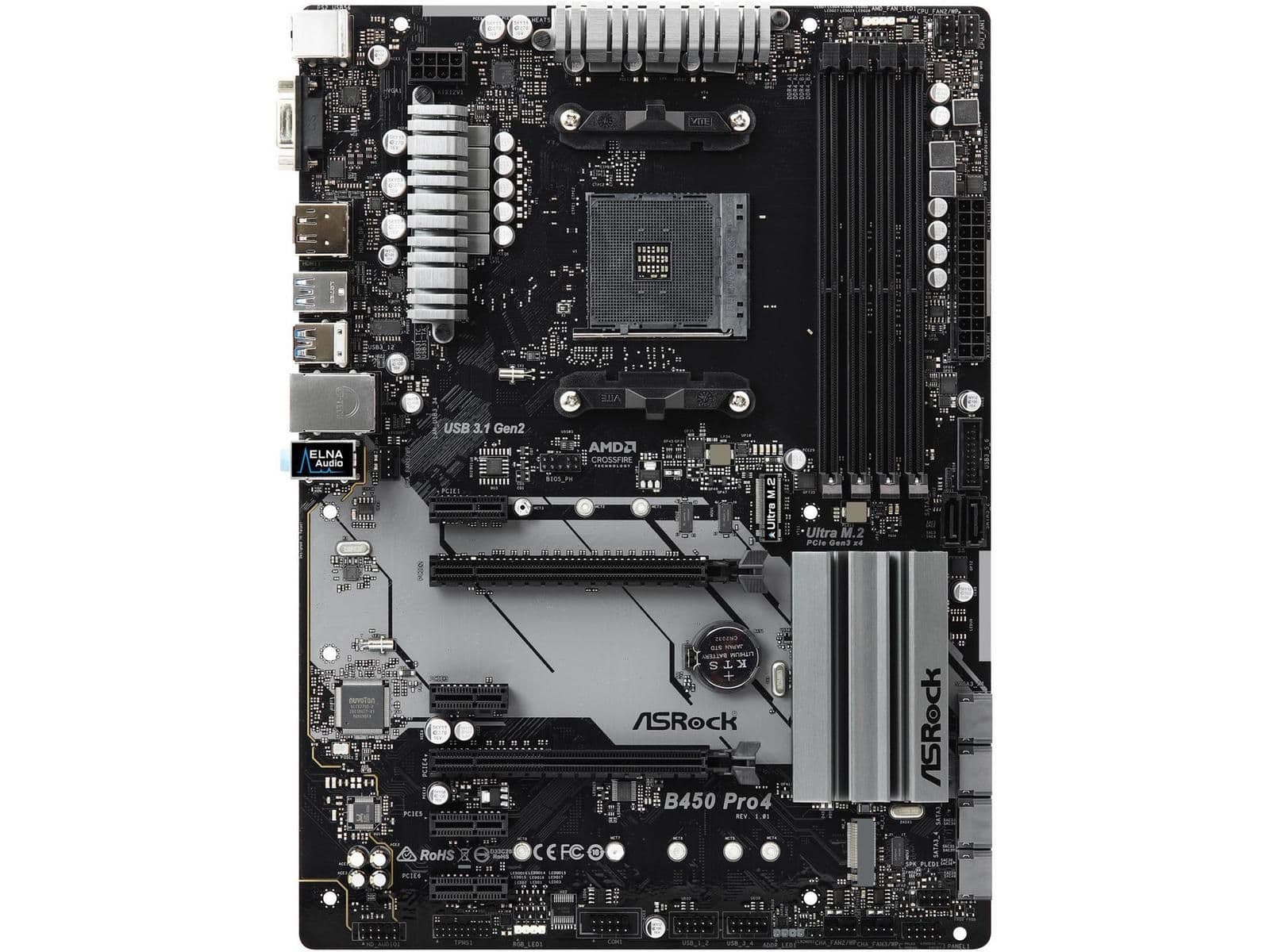 ASRock B450 Pro4 ATX AM4 image