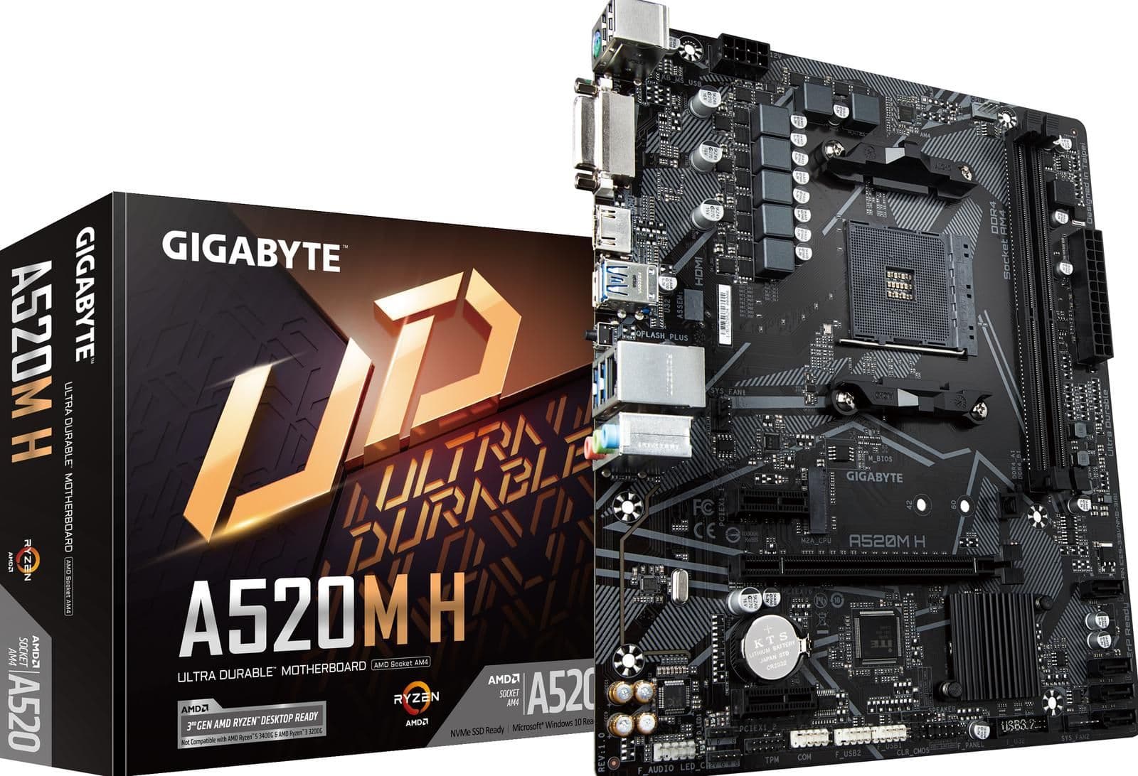GIGABYTE Ultra Durable A520M H AM4 DDR4 Micro-ATX main image