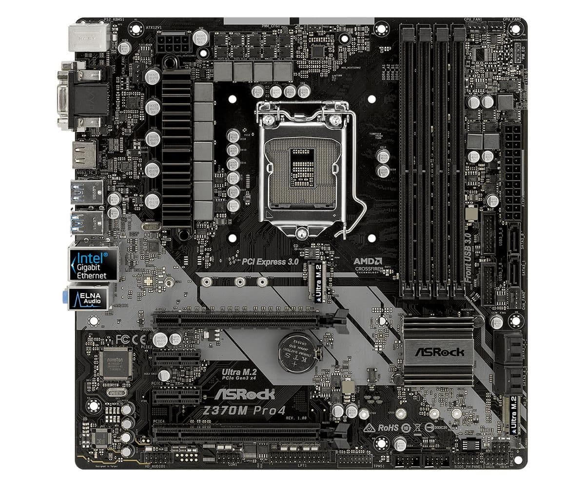 ASRock Z370 M Pro4 DDR4 Micro ATX image