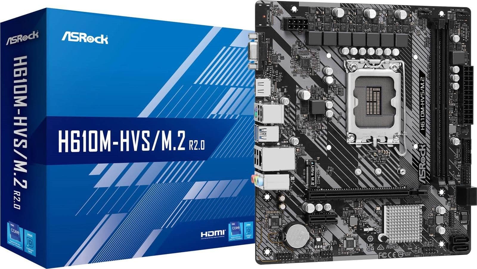 ASRock H610 H610M-HVS/M.2 R2.0 DDR4 Micro ATX image