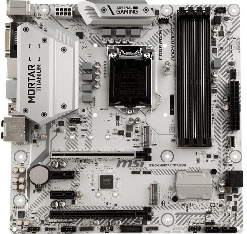 MSI B360 B360M MORTAR TITANIUM DDR4 Micro ATX main image