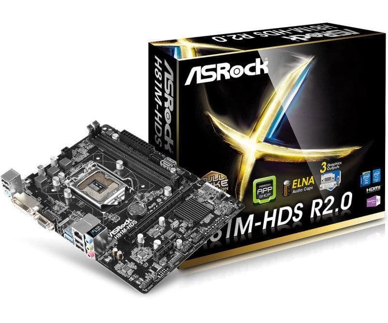 ASRock H81 H81M-HDS R2.0 DDR3 Micro ATX main image