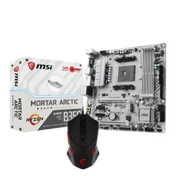 MSI B350M MORTAR ARCTIC AM4 DDR4 Micro ATX main image