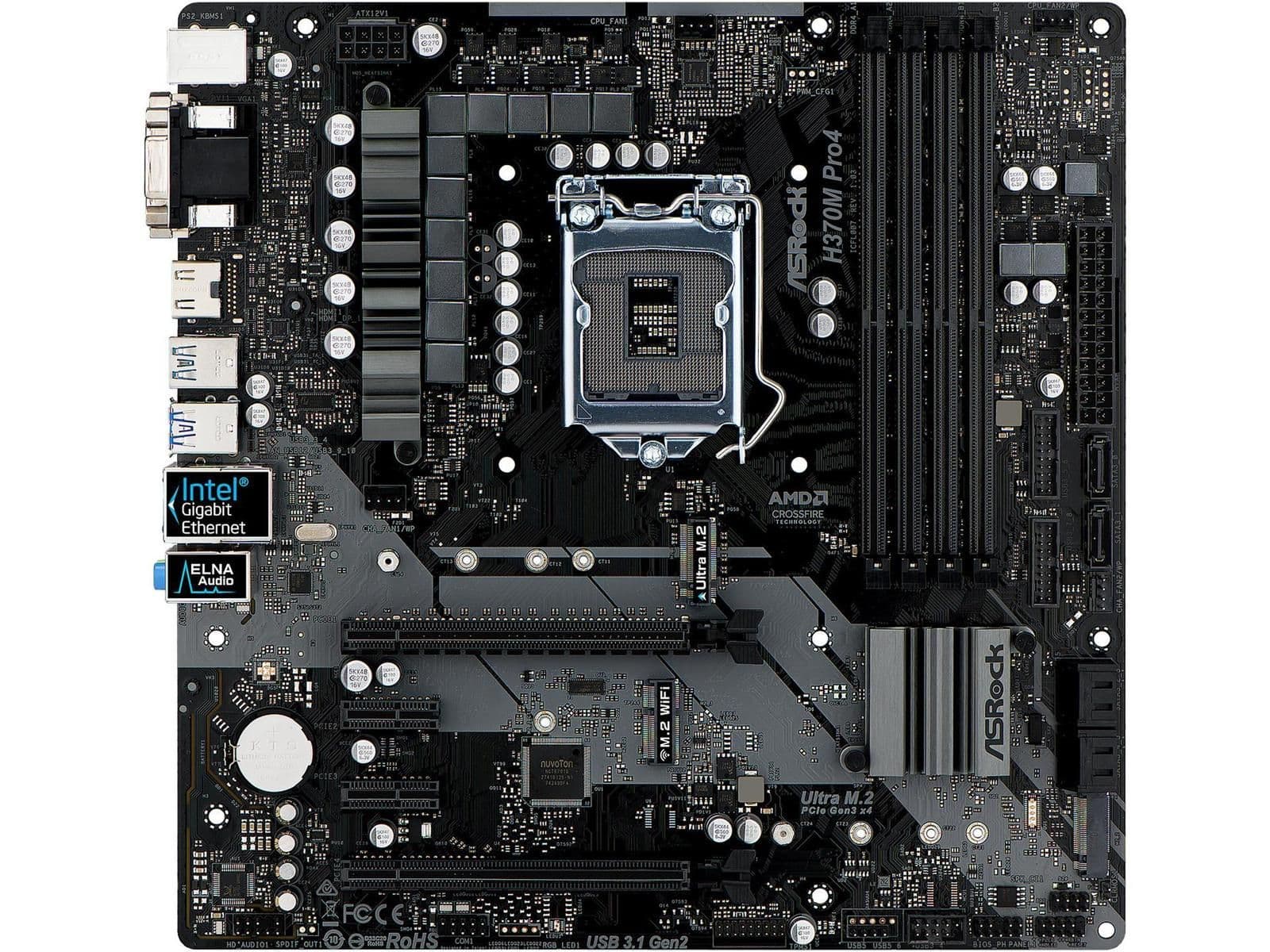 ASRock H370 H370M Pro4 DDR4 Micro ATX image
