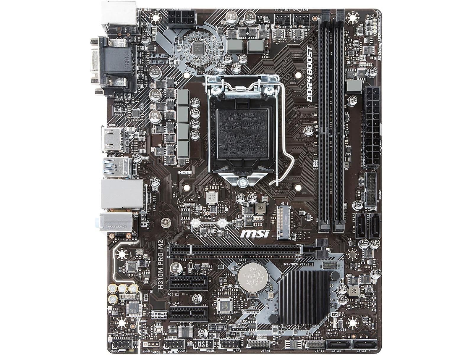 MSI H310 H310M PRO-M2 LGA1151 DDR4 Micro ATX image