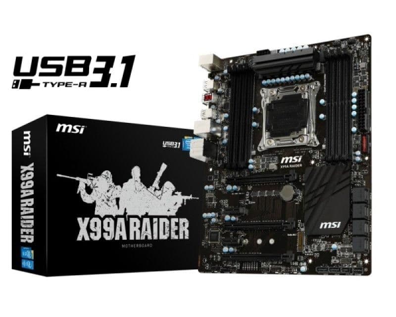 MSI X99 X99A Raider LGA2011-3 DDR4 ATX main image