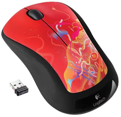 Logitech M310 Wireless Laser Red / Black Mouse image