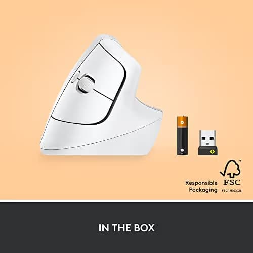 Logitech LIFT Optical Bluetooth Wireless White Mouse image