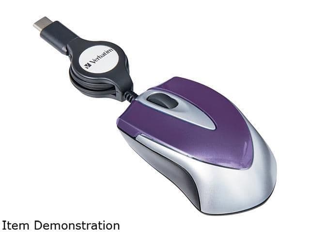 Verbatim 70238 Optical Wired Purple / Silver Mouse main image