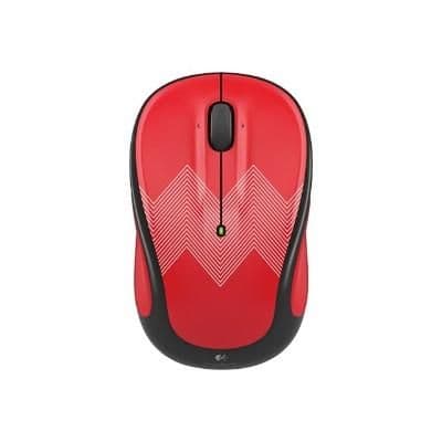 Logitech M325c Red Zigzag Wireless Optical Mouse image